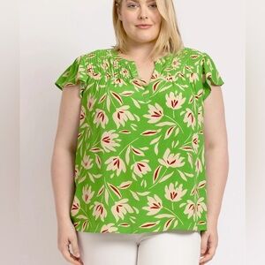 Stitch Fix l Daniel Rainn Amari Split Neck Blouse, 3X